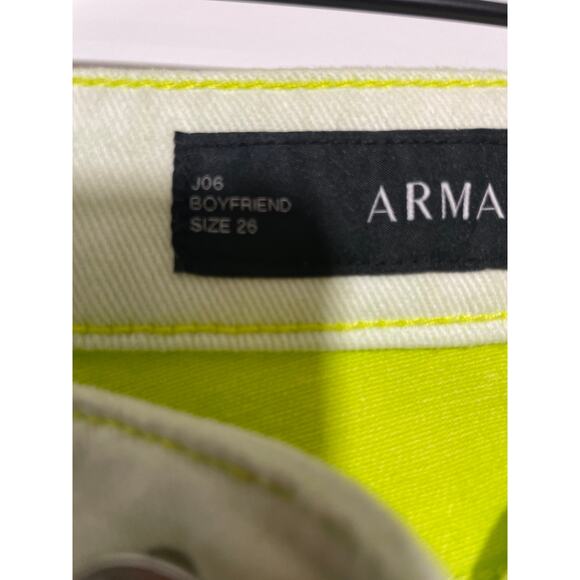 NWT ARMANI EXCHANGE Boyfriend Fit Women's Jeans Pistachio Soft Girl Casual 26R - Picture 7 of 7